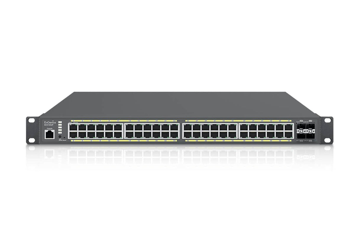Engenius Cloud Managed Switch 48-Port Gbe Poe 410w, 4x Sfp , L2 , Ecs1552p