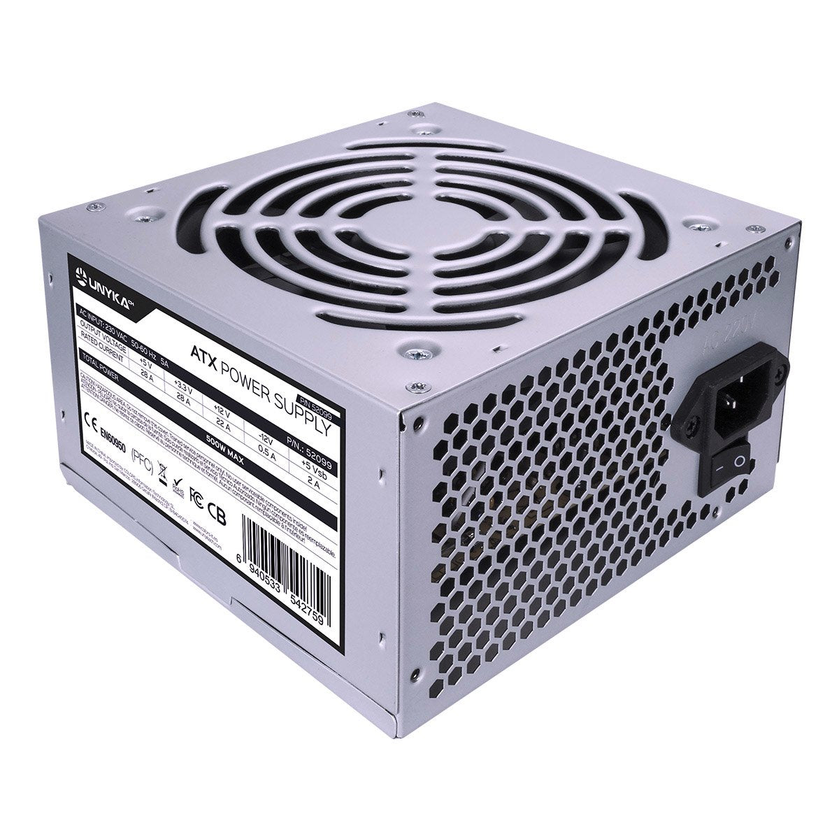 Fuente De Alimentacion Unykach Atx  500w 52099