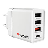 Cargador De Pared Verbatim Chr-30eu2 1xusb Tipo-C 3xusb 30w