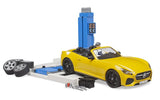 Centro De Servicio Bworld Pkkw + Bruder Roadster, Vehículo De Juego 62112