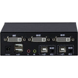 Inter-Tech Kvm Switch As-21da Dvi, 2 Port, Metal, Front Us
