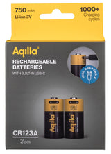 Aqiila Batería Spezial-Batería Cr123a Li-Ion 2 Ud. - Batería - Cr 123a/Cr 17345