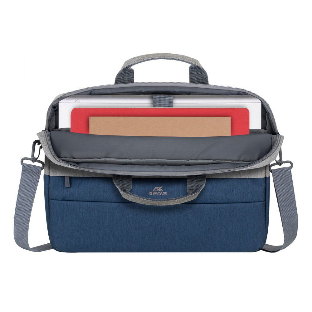 Rivacase 7562 Gris / Azul Oscuro Antirrobo Mochila Para Portátil 15.6