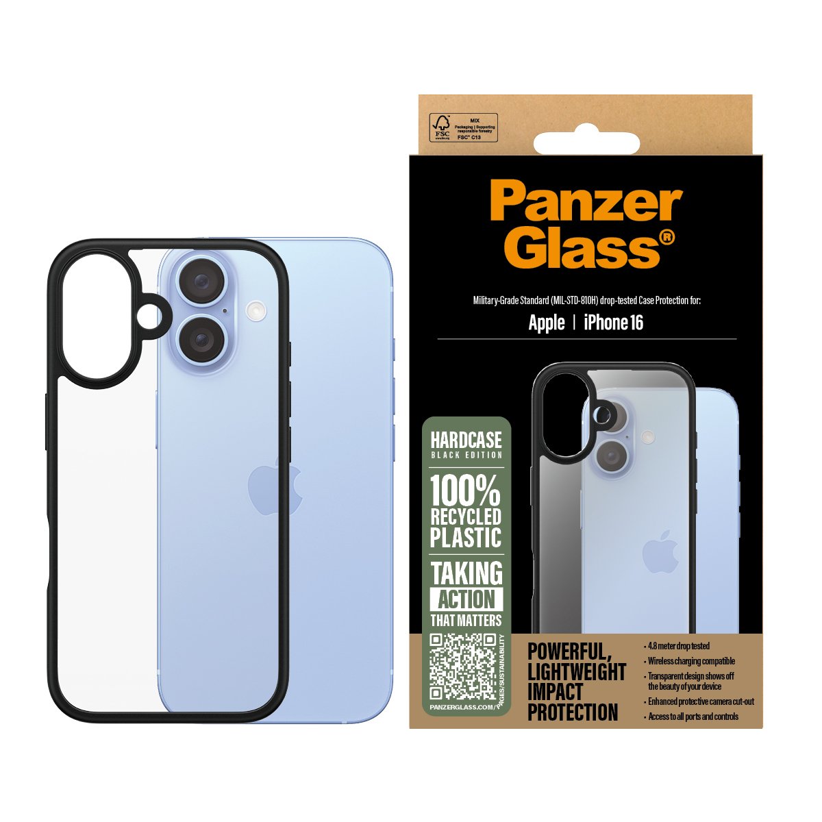 EAN 5715685003189 - PanzerGlass ® HardCase Transparent iPhone 16 funda para teléfono móvil Transparente imagen 2