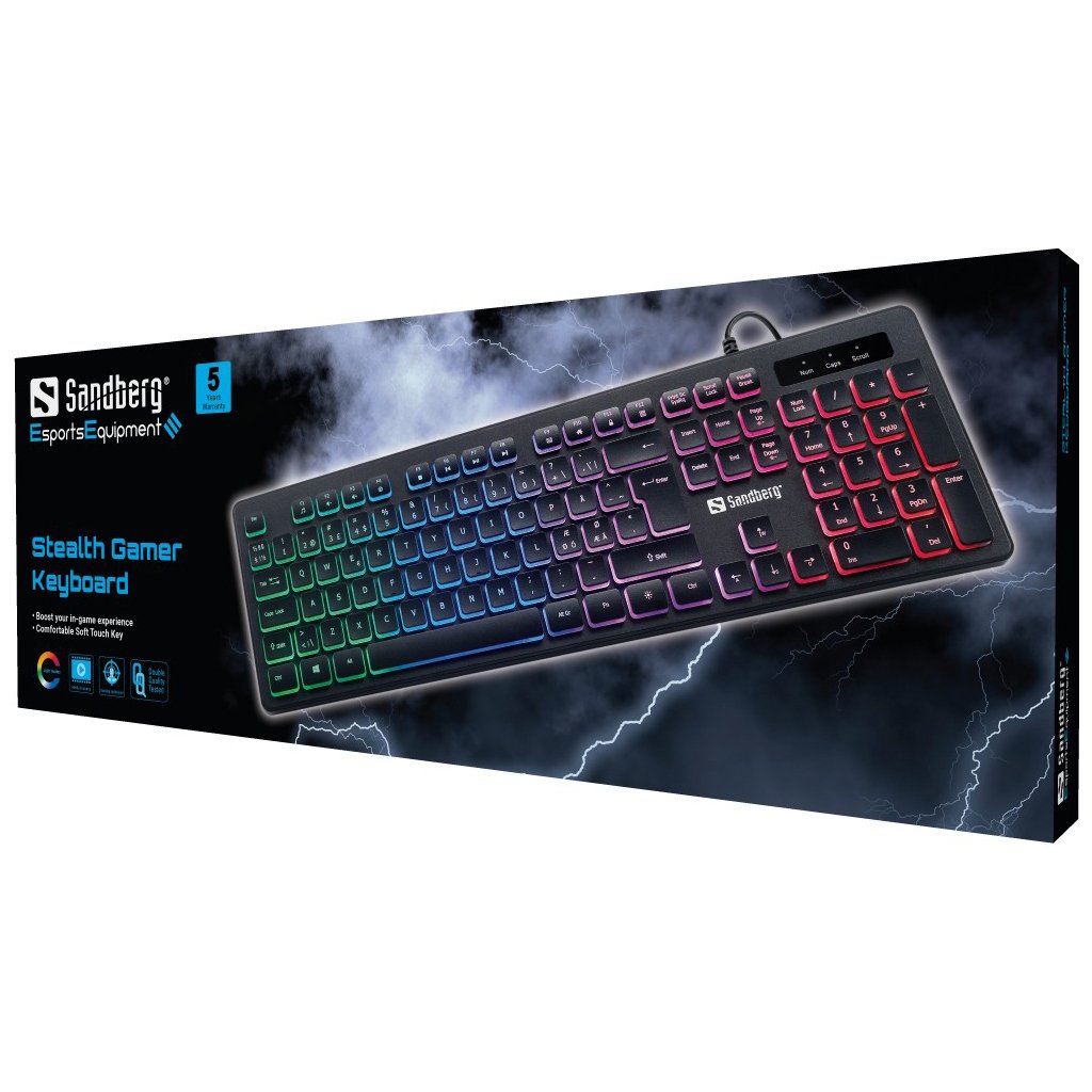 EAN 5705730640322 - Sandberg 640-32 teclado Juego USB QWERTY Nórdico Negro imagen 4