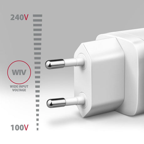 EAN 8595247907110 - Axagon ACU-PQ30W Ladegerät QC3.0.4.0/AFC/FCP/PPS/Apple+ PD USB-C 30W - weiß - USB Typ C Teléfono móvil, S imagen 3