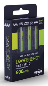 Verico Loopenergy Aaa900 8er-Pack Wiederaufladbar Usb-C