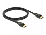Delock Cable Displayport 1m M-M Gold Negro