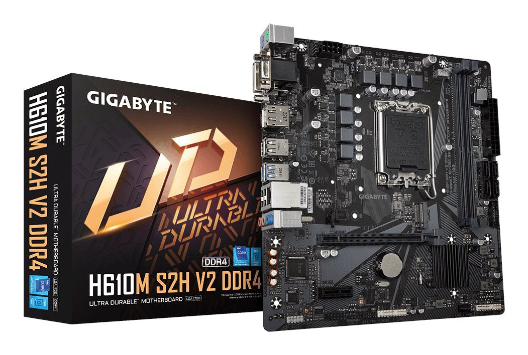 Placa Base H610m S2h V2 Ddr4 Gigabyte Lga1700 No Sata M2  1xhdmi, 1xd-Sub, 1xdp, 1xdvi-D/ Matx