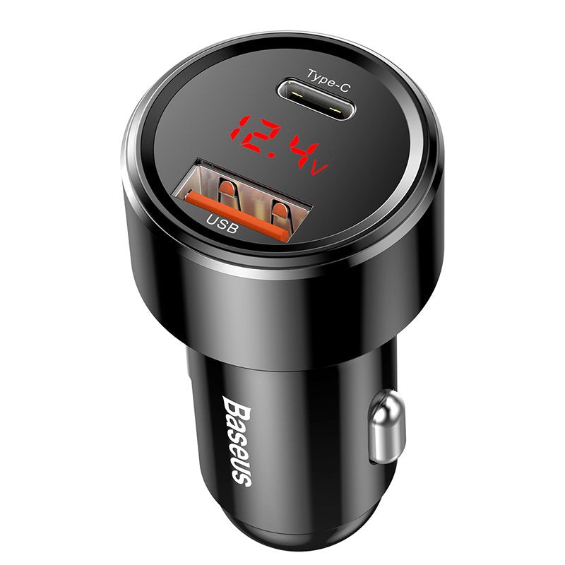 EAN 6953156293182 - Baseus CCMLC20C-01 cargador de dispositivo móvil Universal Negro Encendedor de cigarrillos Carga rápida A imagen 2