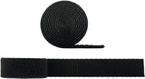 Rollo De Cierre De Velcro Enrollada Negra  1m X 20mm Blister