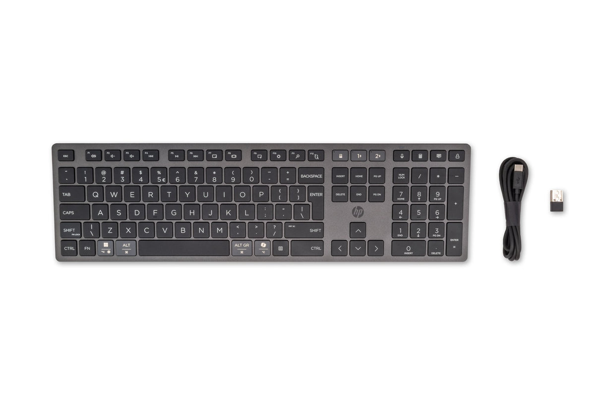 EAN 198122140725 - HP 720 Multi-Device Rechargeable Wireless Keyboard teclado Hogar / Oficina USB + Bluetooth QWERTY Inglés N imagen 1