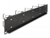 Delock Panel De Gestión De Cables De 19 Con 10 Ganchos Metálicos 2u Negro