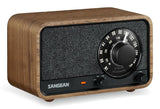 Sangean Wr-8 Nogal Vintage Radio Analógica De Madera Con Am Fm Bluetooth