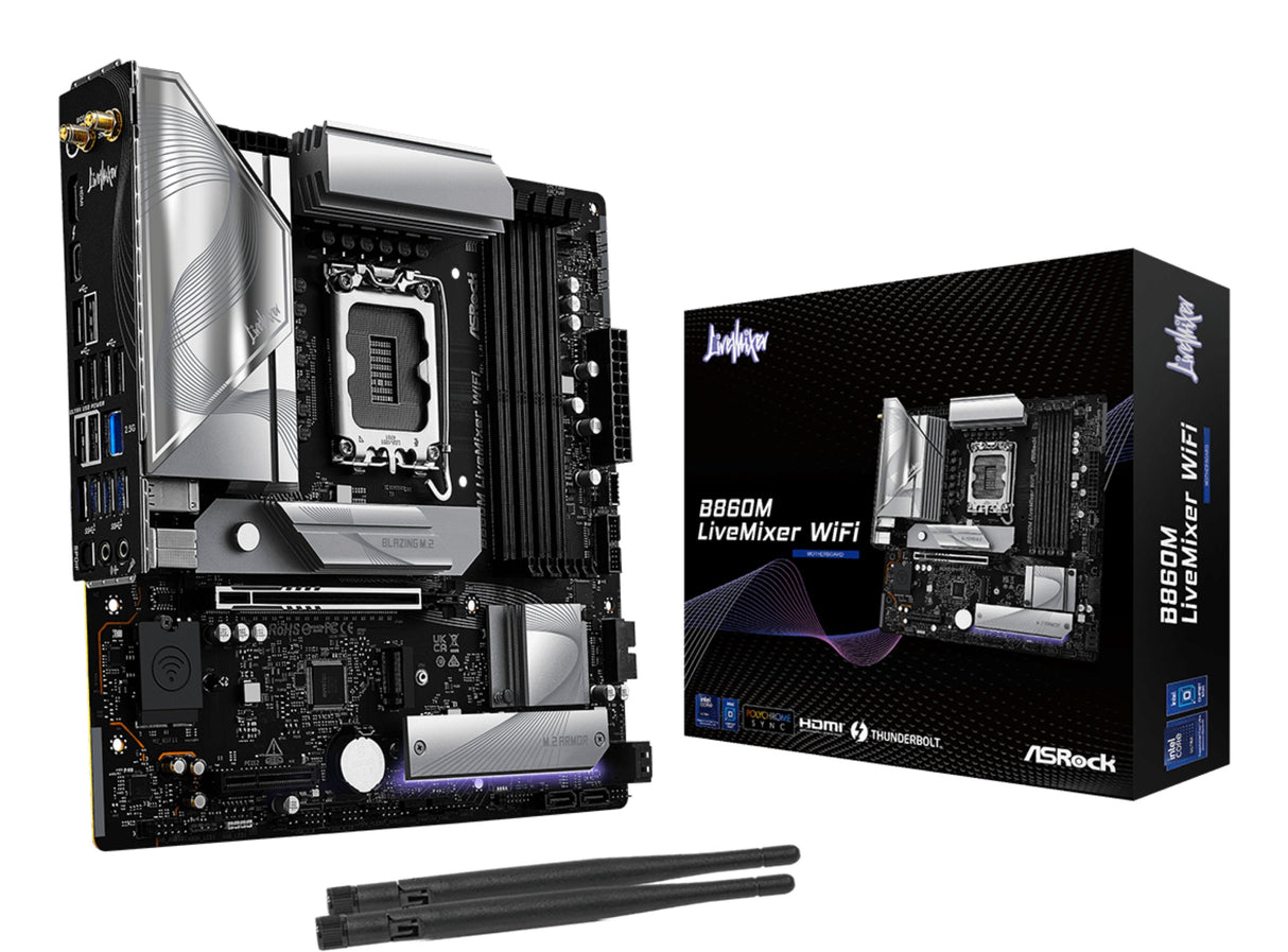 EAN 4711581490314 - Asrock B860M LiveMixer WiFi Intel B860 LGA 1851 (Socket V1) micro ATX imagen 1