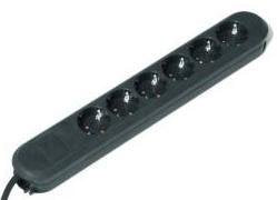 EAN 4016514007950 - Bachmann SMART 6x Schuko H05VV-F 3G 1.50mm² 16A/3680W 3m base múltiple 6 salidas AC Negro imagen 1