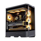 Jonsbo D400 Pc-Gehäuse, Midi Tower, Atx, Tempered Glass - Schwarz
