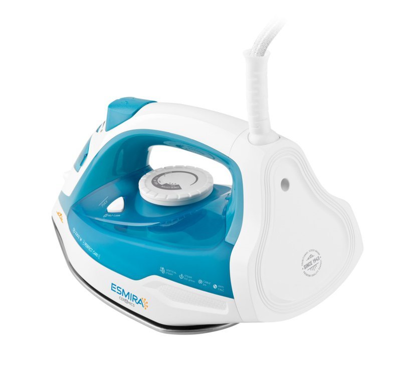 EAN 8590393257492 - Eta Esmira eta0273 Plancha vapor-seco Suela de cerámica 2200 W Azul, Blanco imagen 1