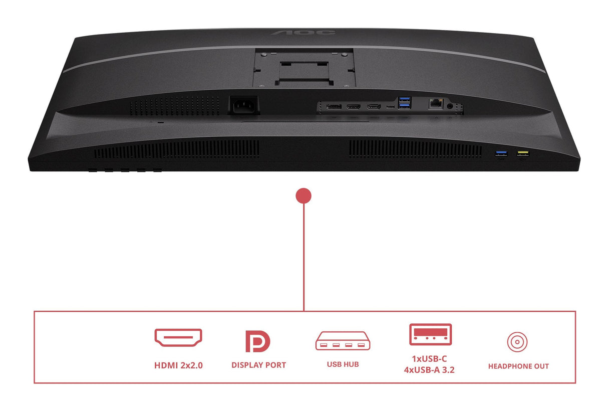 Aoc 68,6cm 27" U27e4cv 16:09 2xhdmi+Dp+Usb-C Lift Spk. Bl