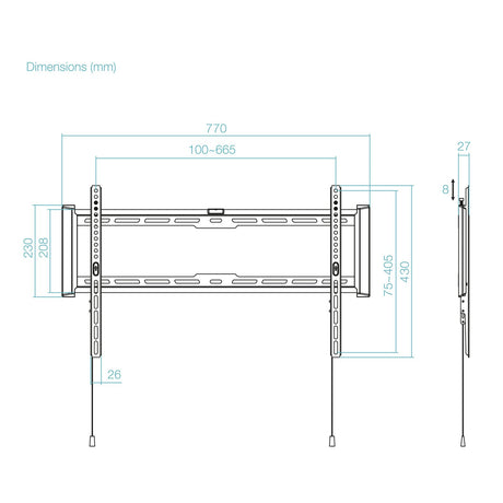 EAN 8433281017085 - TooQ LP1083F-B soporte para TV 2,03 m (80") imagen 6