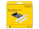 Delock Tarjeta Pci Express A 2 X Cabezales De Pines Internos Para Usb 3.0