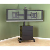Chief Large Flat Panel Mobile Cart For Displays 55-100" Black Base (Abrazadera De Interfaz) Para Pantalla Plana Negro Tamaño De Pantalla: 42"-71" Interfaz De Montaje: 200 X 200 Mm