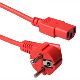 Cable Alimentacion Cee-7/7 90º Schuko A C13 1.80m Rojo