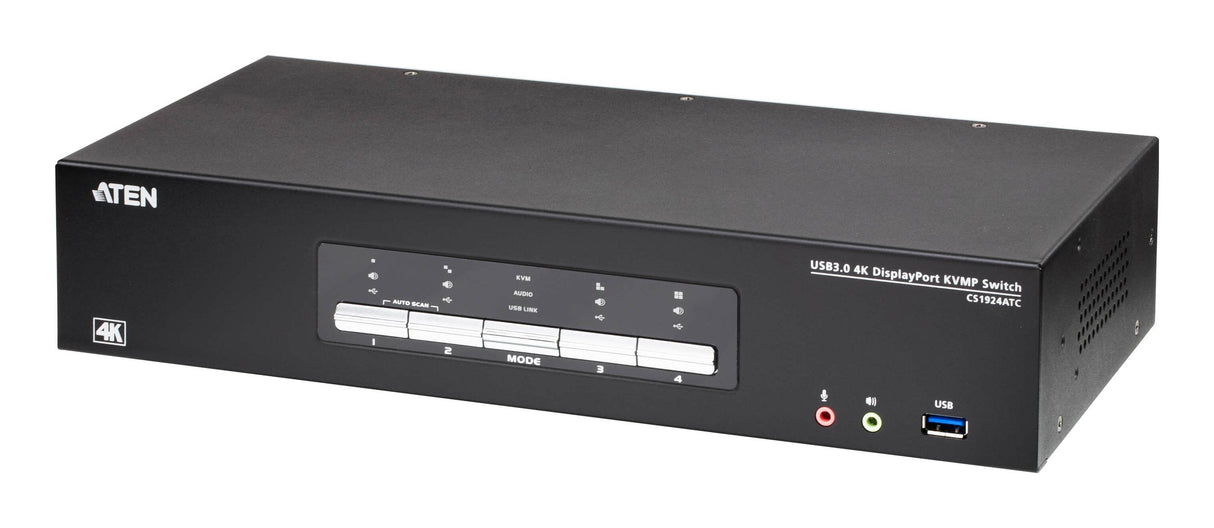 Aten Cs1924atc 4-Port Usb 3.0 4k Displayport Kvm Switch Fr Atc