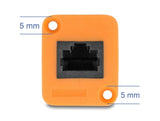 Delock D-Typ Rj45 Cable Stecker Zu Buchse Cat.5e Utp Naranja   Schwarz 30 Cm