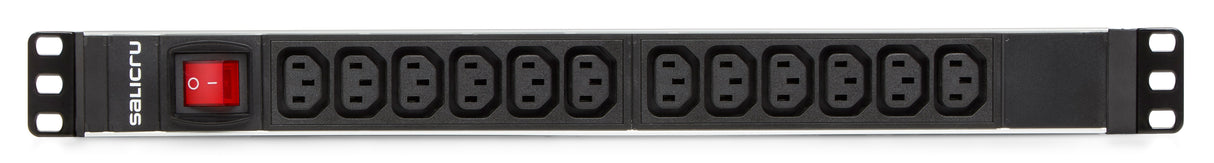 Regleta Con Interruptor Salicru Sps 12f Pdu 12 Tomas De Corriente Cable 1.5m Negra