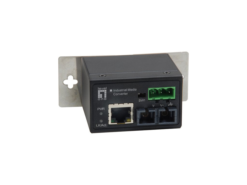 Conversor De Medios Level One Rj45 A Sc Mono Modo Industrial Iec-4301