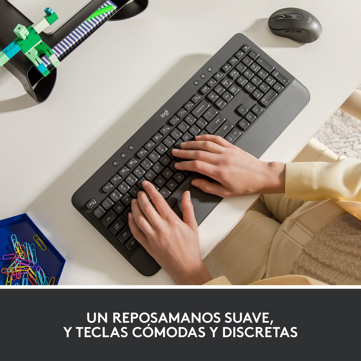 Teclado Español Logitech K650 Signature Bluetooth Qwerty Grafito