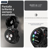 Motorola Moto Watch Negro Mate Reloj Inteligente Con Banda Silicona Pantone Volcanic Ash Pantalla Luminosa 1.4" 4 Gb Bluetooth 40 G