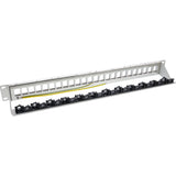 Inline® Patch Panel 24-Way, Keystone Empty Panel Patch Panel, 19", 1u, Light Gris Ral7035