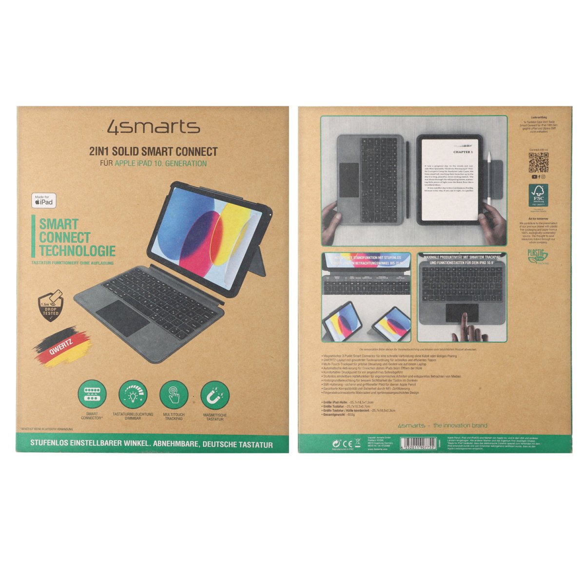 EAN 4252011907755 - 4smarts 540964 funda para tablet 27,7 cm (10.9") Folio Grafito imagen 4