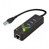 Techly Idata Usb-Etgiga-3u2 Hub De Interfaz Usb 3.2 Gen 1 (3.1 Gen 1) Type-A 5000 Mbit/S Negro