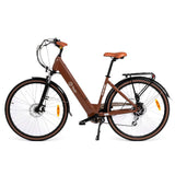 Bicicleta Youin Youride Viena - Paseo - Rueda 28 - Bateria Integrada Y Extraible - Ocre