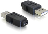 Delock Adaptador Usb 2.0 A Micro Usb M/H Negro 65029