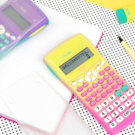 EAN 8411574086321 - Milan 159110SNPBL calculadora Escritorio Calculadora básica Rosa, Amarillo imagen 4