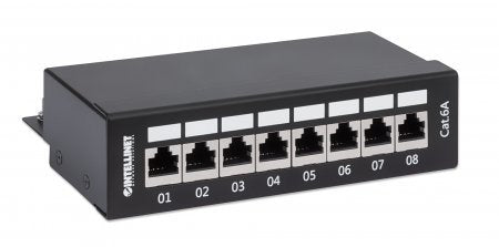 Intellinet 8-Port Cat6a Patchpanel Ftp Desktop Negro