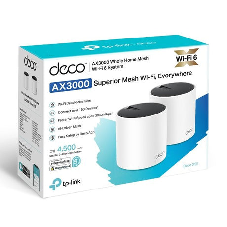 EAN 4897098683002 - TP-Link DECO X55 (2-Pack) Doble banda (2,4 GHz / 5 GHz) Wi-Fi 6 (802.11ax) Blanco 3 Interno imagen 3