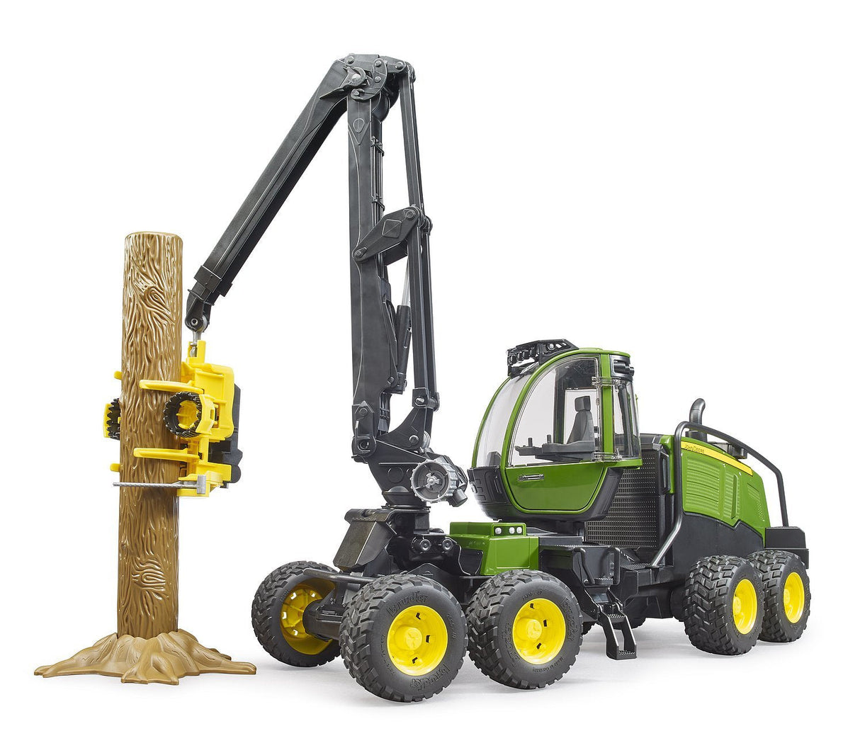Cosechadora Brother John Deere 1270g,  (Verde/Negro, Incl. Tronco De Árbol)