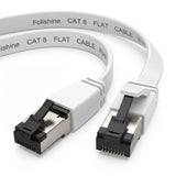 Extralink Lan Patchcord Cat.8 U Ftp 0,5m 40g Flat Shielded Foiled Twisted Pair Bare Copper White