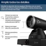 EAN 0198122304394 - HP Poly Studio E60 Smart Camera 4K MPTZ with 12x Optical Zoom TAA 8 MP Negro 3840 x 2160 Pixeles 60 pps imagen 7