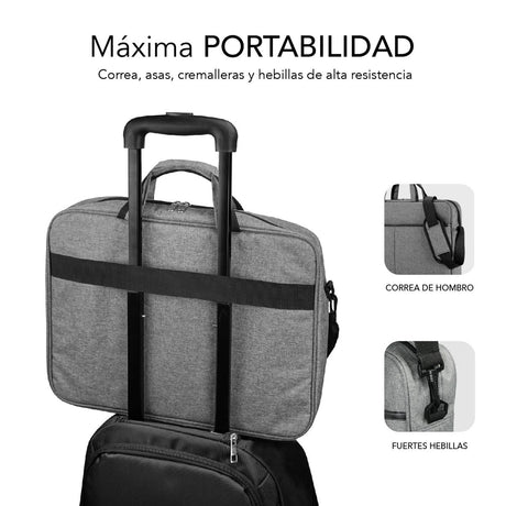 EAN 8436586741594 - SUBBLIM SUB-LB-3ELB001 maletines para portátil 35,6 cm (14") Maletín Toploader Gris imagen 3