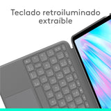 Logitech Combo Touch Caja De Teclado Y Folio Con Panel Táctil Luz Trasera Apple Smart Connector Qwerty Español Gris Oxford