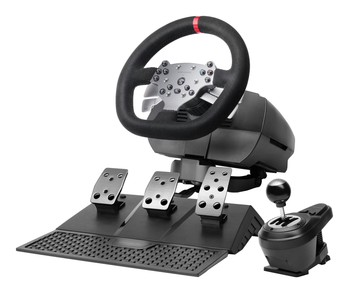 EAN 8435693109655 - Mars Gaming MWHRSX mando y volante Negro Volante + Pedales Analógico/Digital Android, PC, PlayStation 4,  imagen 1