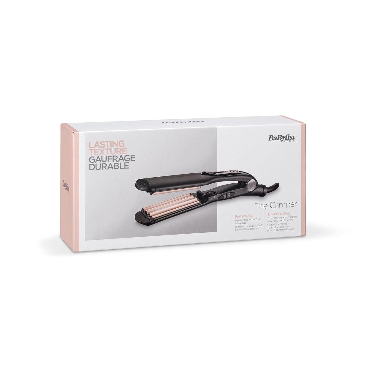 EAN 3030050154542 - BaByliss The Crimper Plancha alisadora y rizadora para flequillo Caliente Negro, Rosa 1,8 m imagen 4
