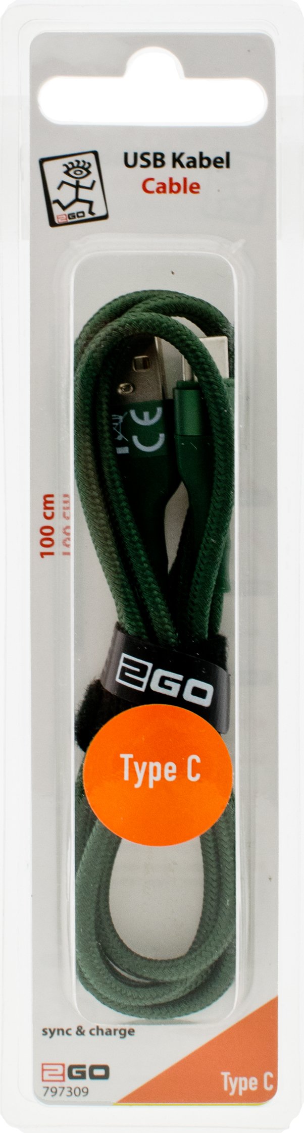 EAN 4010425973090 - 2GO 797309 cable USB 1 m USB B USB C Verde imagen 2