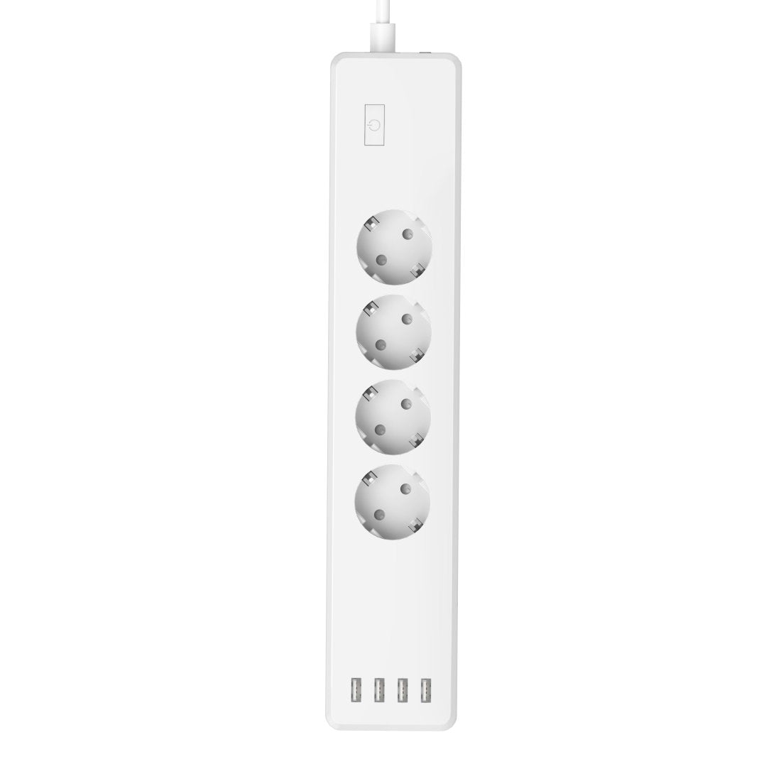 Hama  Regleta Inteligente Wifi Con 4 Enchufes Y 4 Usb (Enchufe Múltiple Sin Hub/Gateway, Con Usb, 4 Enchufes, Con Protección Contra Sobrecarga, Control Por Aplicación Y Voz, 10 A), Color Blanco
